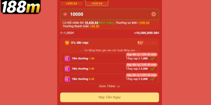 Trả lời một số thắc mắc của người dùng về quy trình nạp tiền 188m