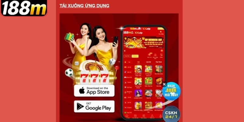 Tải app 188m đơn giản với từng thiết bị 