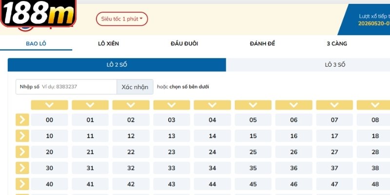 Xổ số siêu tốc 188m thu hút nhiều người chơi